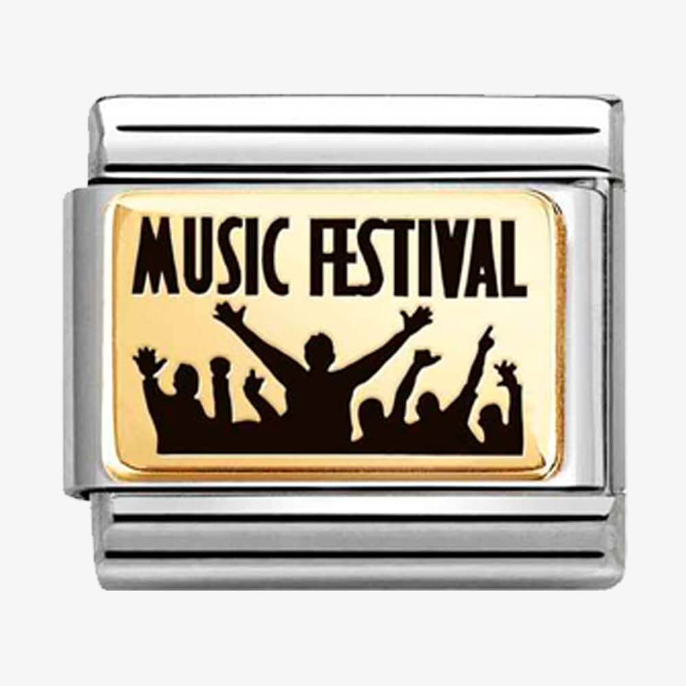Nomination Gold Classic Plate Music Festival Charm