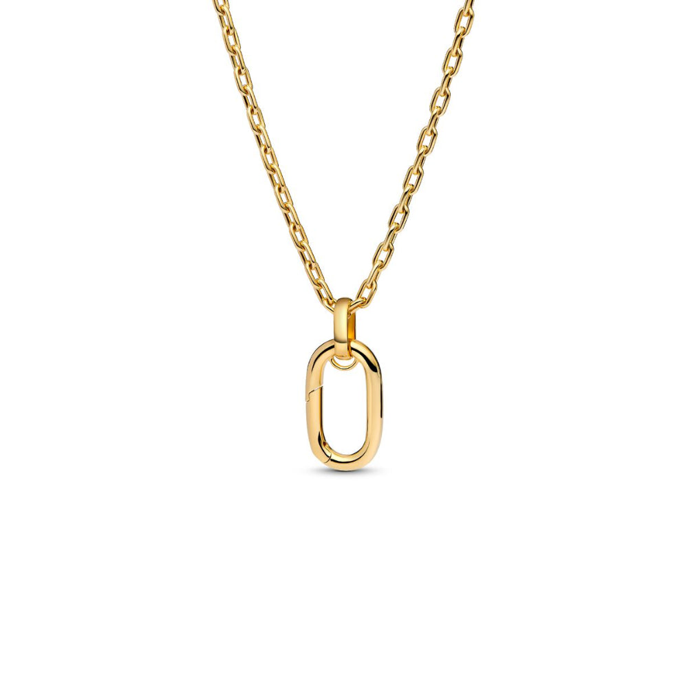 14K Gold-Plated Large Openable Link Pendant Necklace image