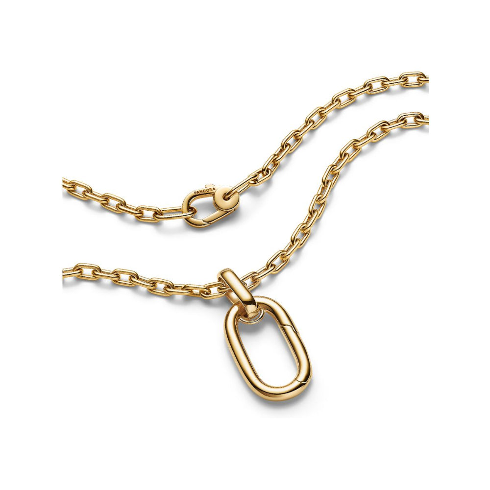 14K Gold-Plated Large Openable Link Pendant Necklace image 4