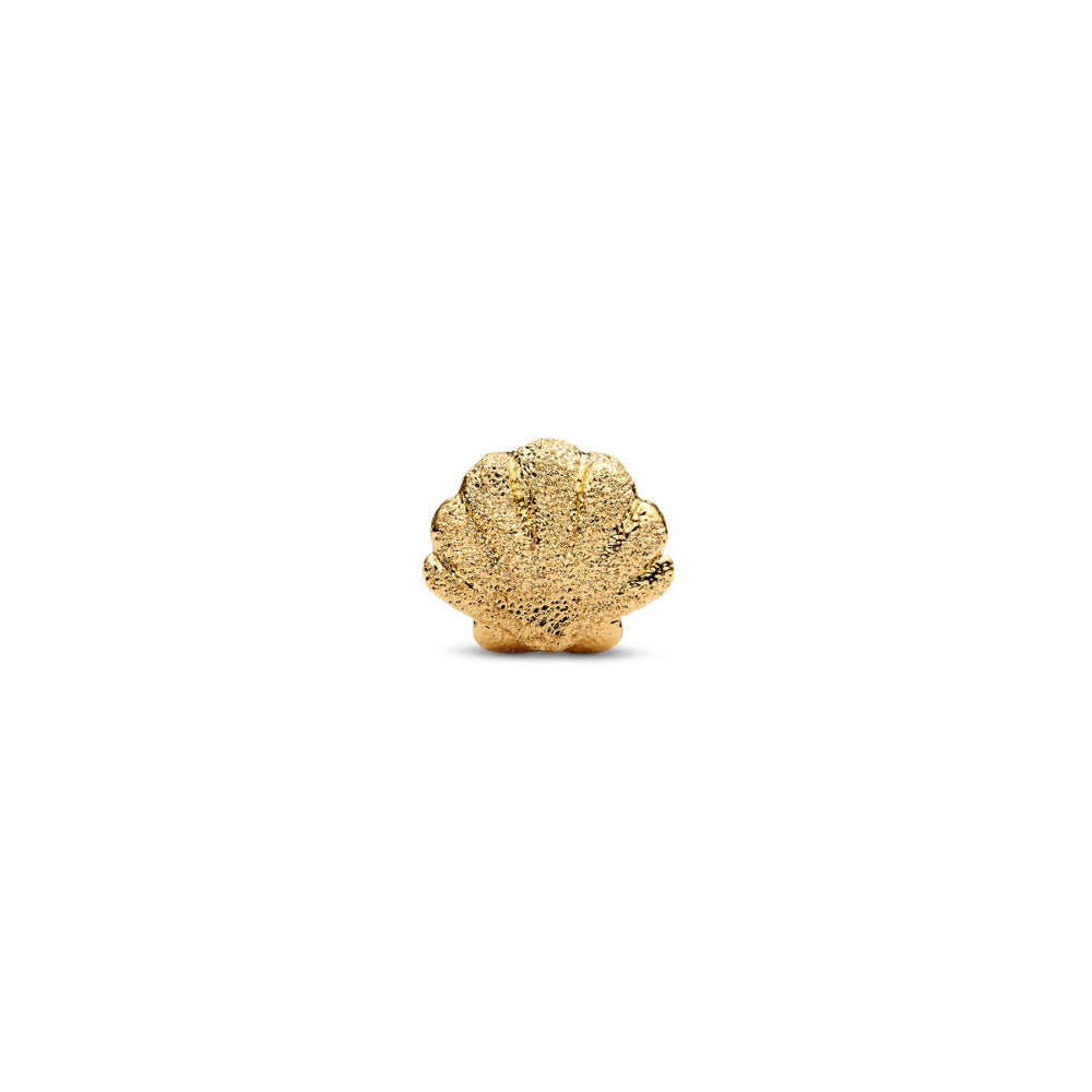 14K Gold-Plated Textured Shell Mini Charm image 4