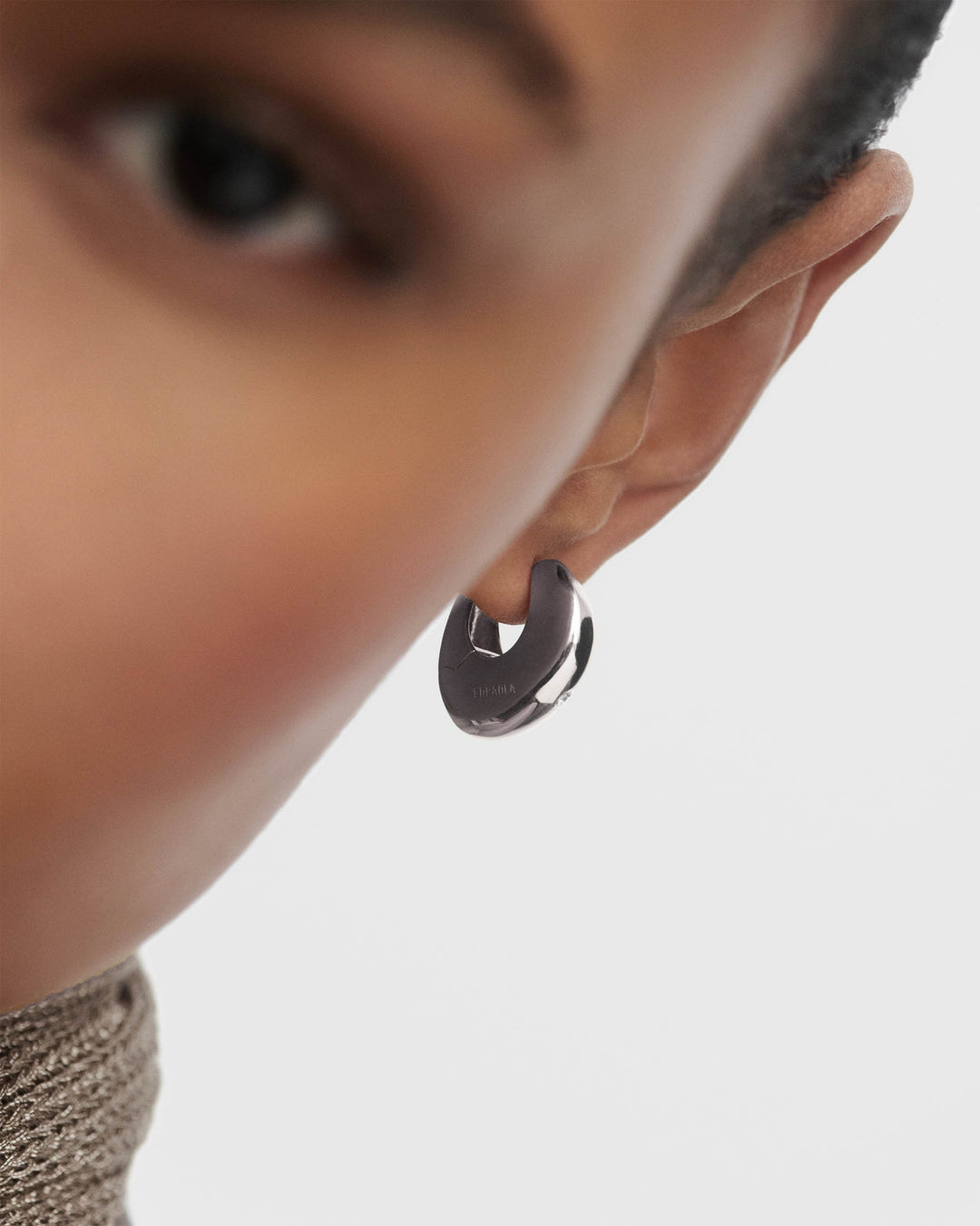 Elegant Wave Silver Hoops: White Zirconia Sterling Silver Stackable Earrings