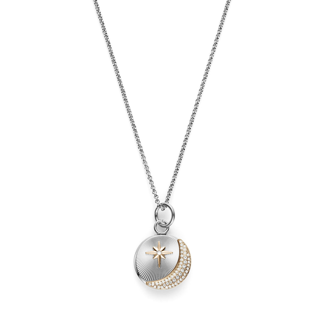 Olivia Burton Silver Celestial Star and Moon Pendant Necklace