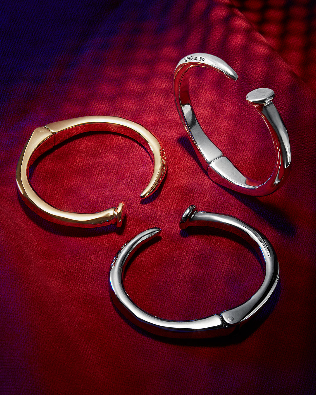 UNOde50 Silver Nail Bracelet