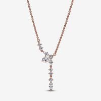 Pandora Rose Gold Sparkling Herbarium Cluster Drop Necklace