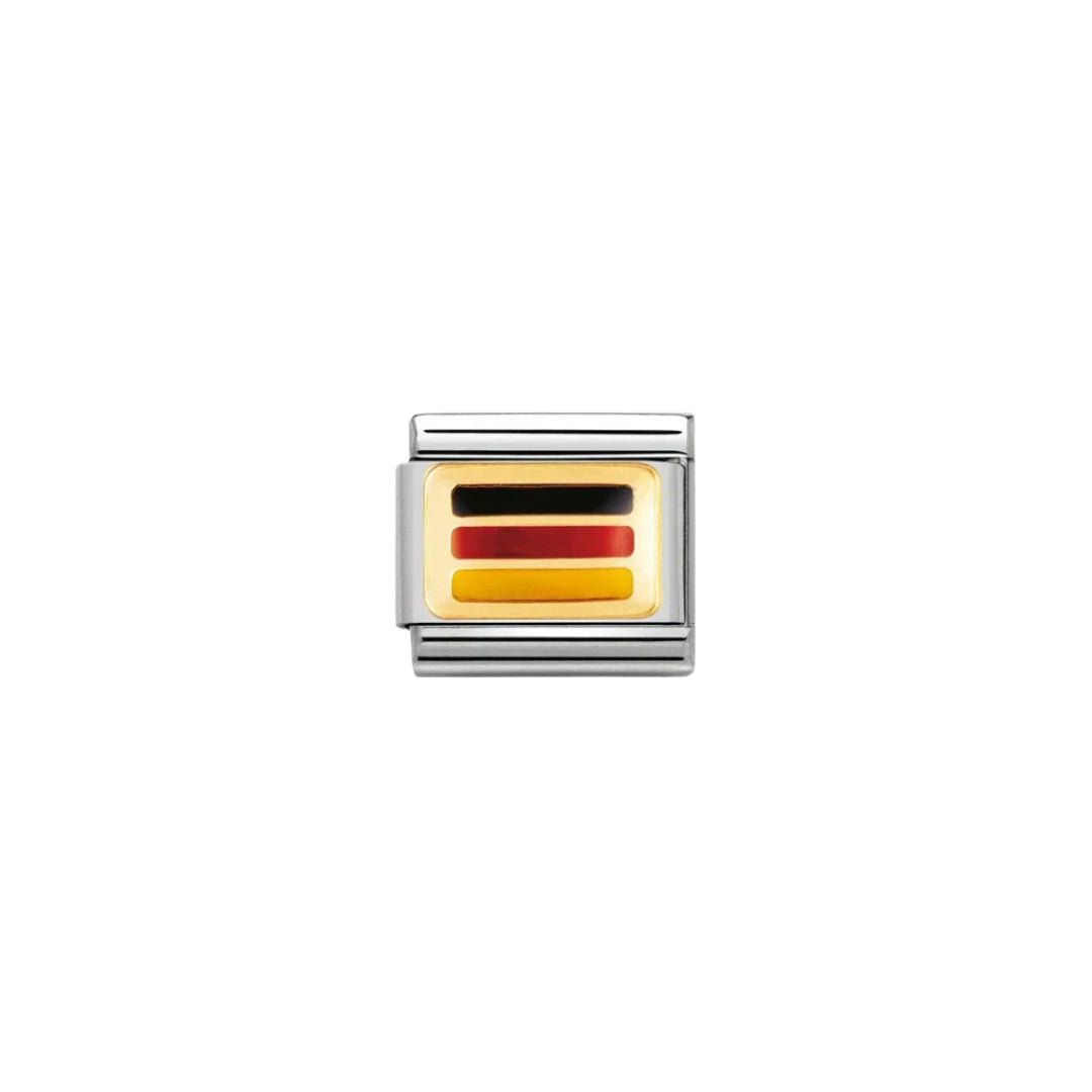 Nomination Classic 18k Gold and Enamel Germany Flag Charm