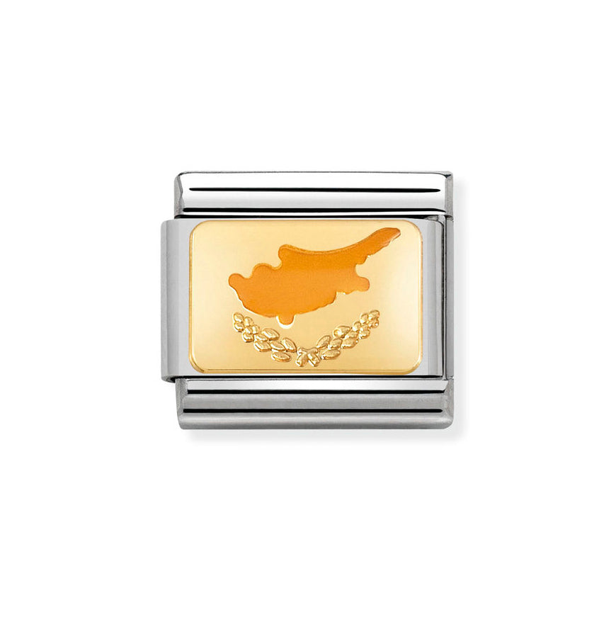 Nomination Gold Cyprus Flag Charm