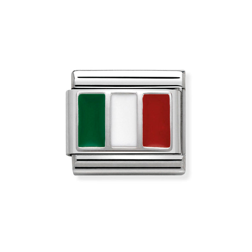 Nomination Classic Silver Italy Flag Charm