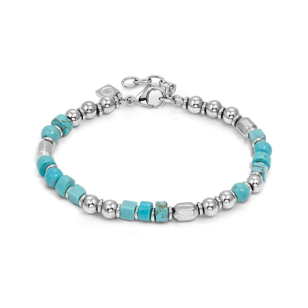 Nomination Classic Silver Turquoise Steel Nuggets Large Bracelet