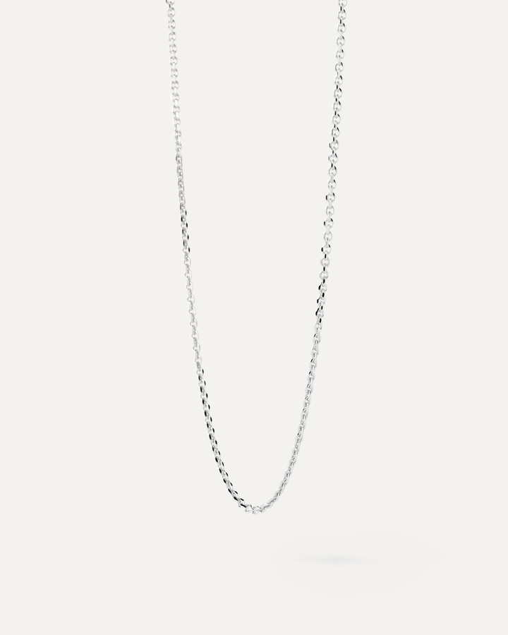 Elegant Sterling Silver Adjustable Chain Necklace for Women, 40-50cm, Delicate & Versatile
