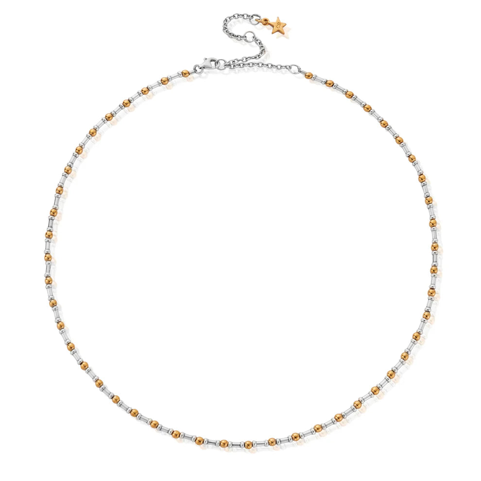 ChloBo Gold and Silver Mixed Metal Rhythm of Water Necklace