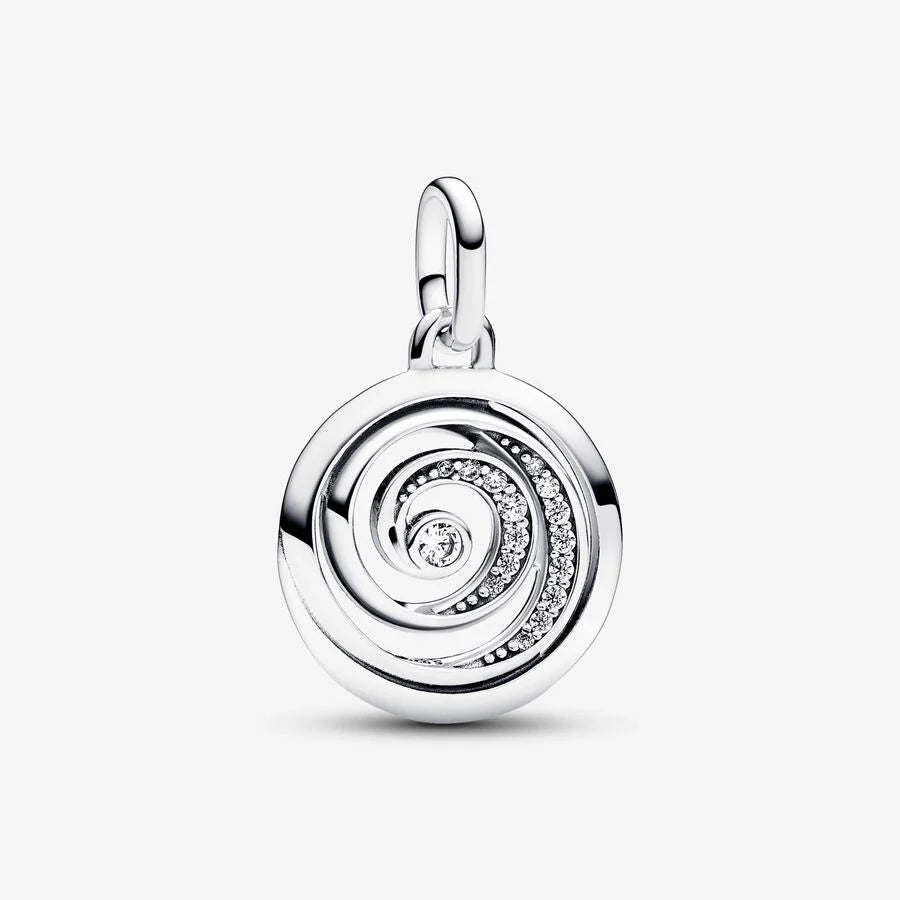 Pandora Silver ME Gratitude Spiral Medallion Charm