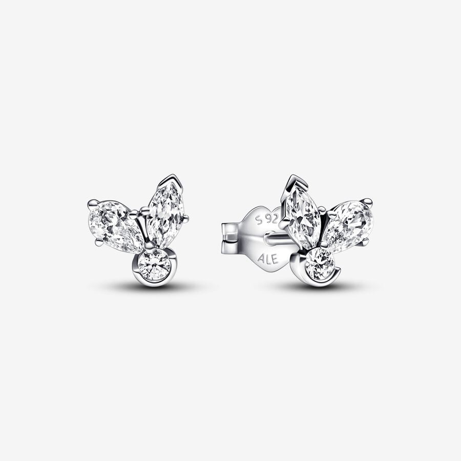 Pandora Silver Sparkling Herbarium Cluster Stud Earrings