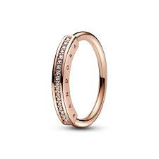 Pandora Rose Gold Signature ID Pave Ring