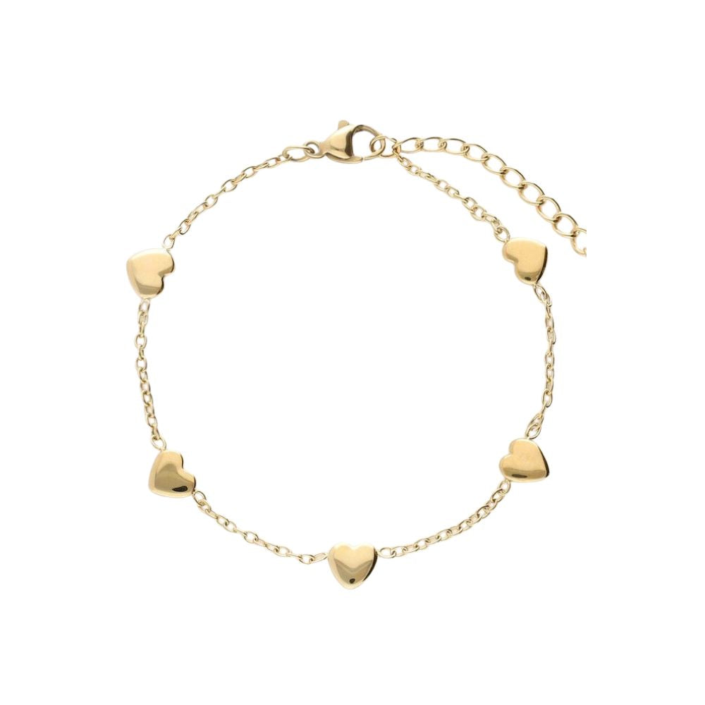 Mococo Essentials Gold Mini Heart Chain Bracelet