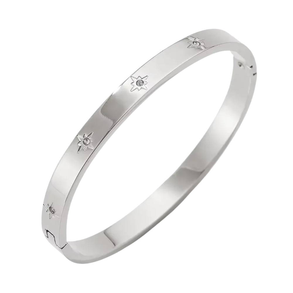 Mococo Essentials Silver Star Bangle