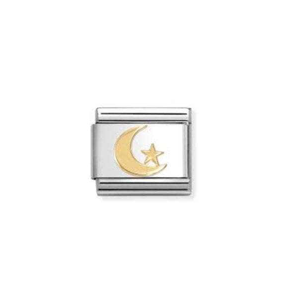Nomination Classic Gold Moon and Star Charm
