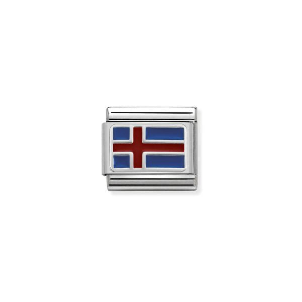 Nomination Classic Silver Iceland Flag Charm