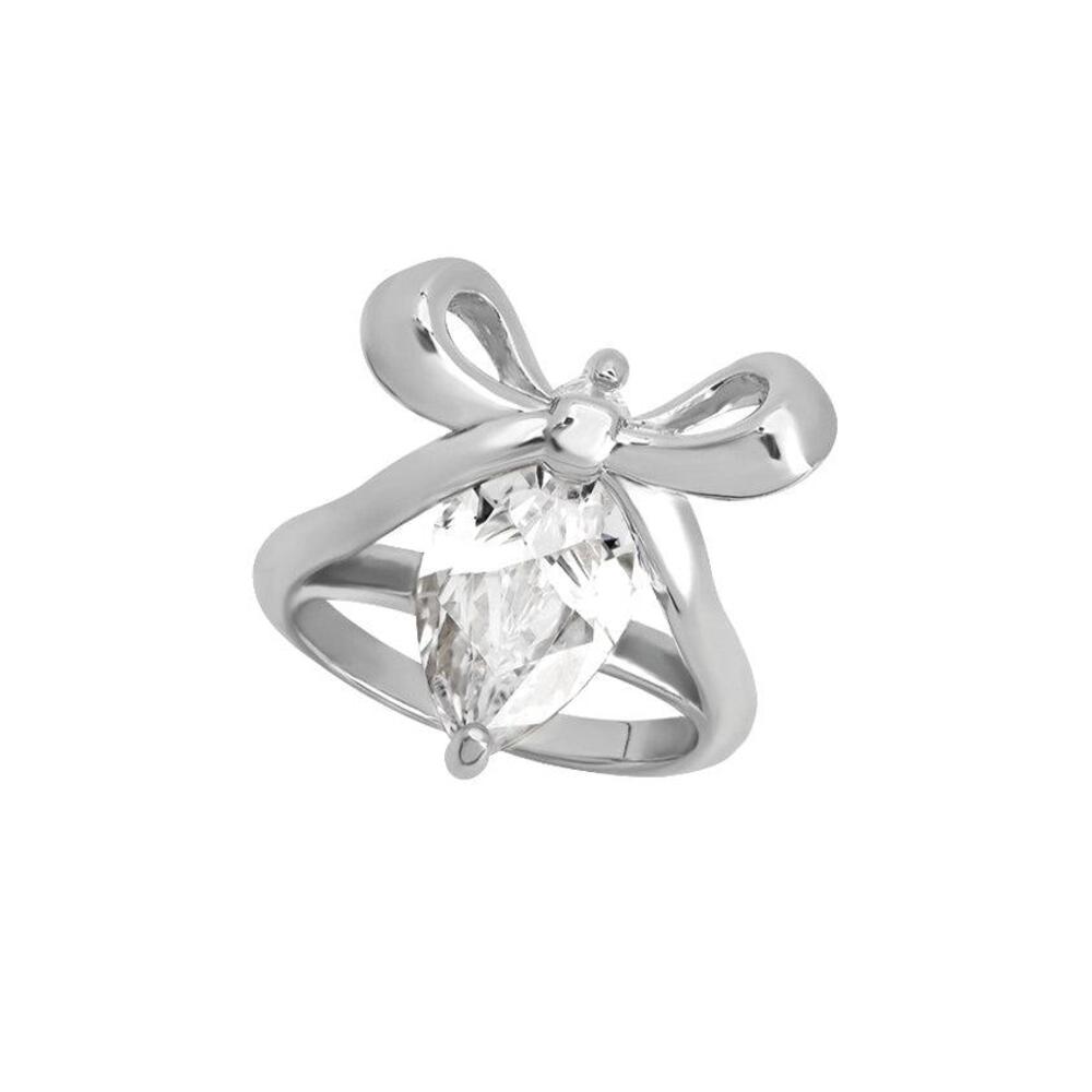 Amelia Scott Bow Ring Clear Cubic Zirconia - Gold or Silver - MococoAmelia ScottAS22TRR90M/WEBRigns