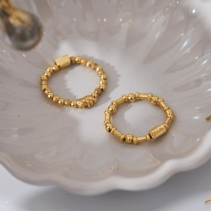 ChloBo 18CT Gold Plated Lucky Elephant Ring image 2