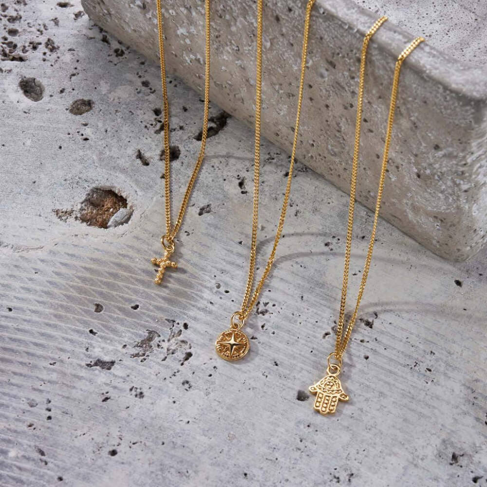 ChloBo 18CT Gold Plated Men's Curb Chain Cross Necklace - MococoChloBoGNCC13337M9508946668731Necklaces