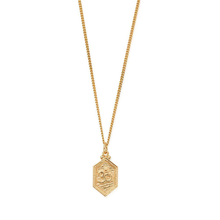 ChloBo 18CT Gold Plated Men's Curb Chain Om Necklace - MococoChloBoGNCC2759M9504188126299Necklaces