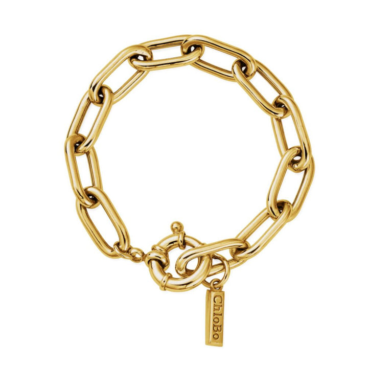 ChloBo 22CT Gold Plated Chunky Link Bracelet - MococoChloBoCC - G - BR - 8 - S19508795228636Bracelets