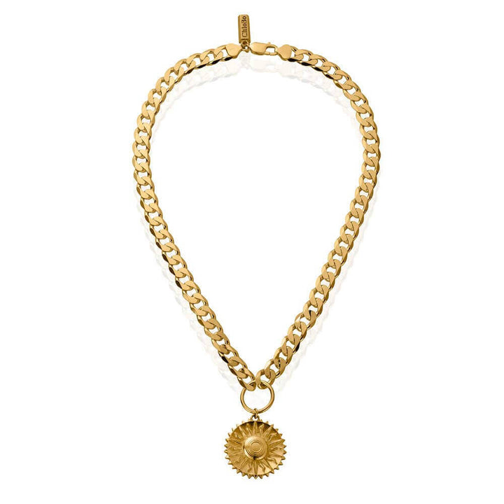 ChloBo 22CT Gold Plated Flat Curb Sun Necklace - MococoChloBoCC - G - NE - 3 - S19506394617837Necklaces