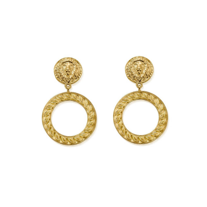 ChloBo 22CT Gold Plated Lion Statement Earrings - MococoChloBoCC - G - ER - 2 - S19503323652396Earrings