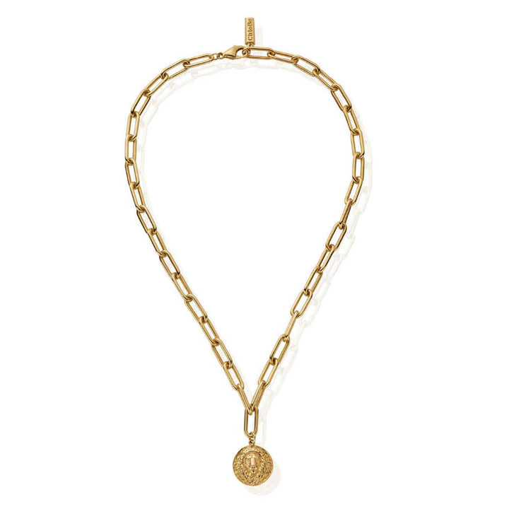 ChloBo 22CT Gold Plated Medium Link Lion Necklace - MococoChloBoCC - G - NE - 17 - S19507688667163Necklaces
