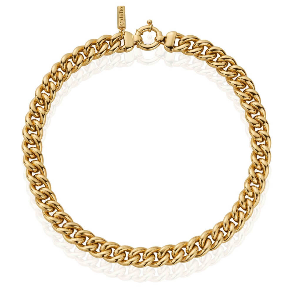 ChloBo 22CT Gold Plated Statement Curb Necklace - MococoChloBoCC - G - NE - 15 - S29509414589190Necklaces