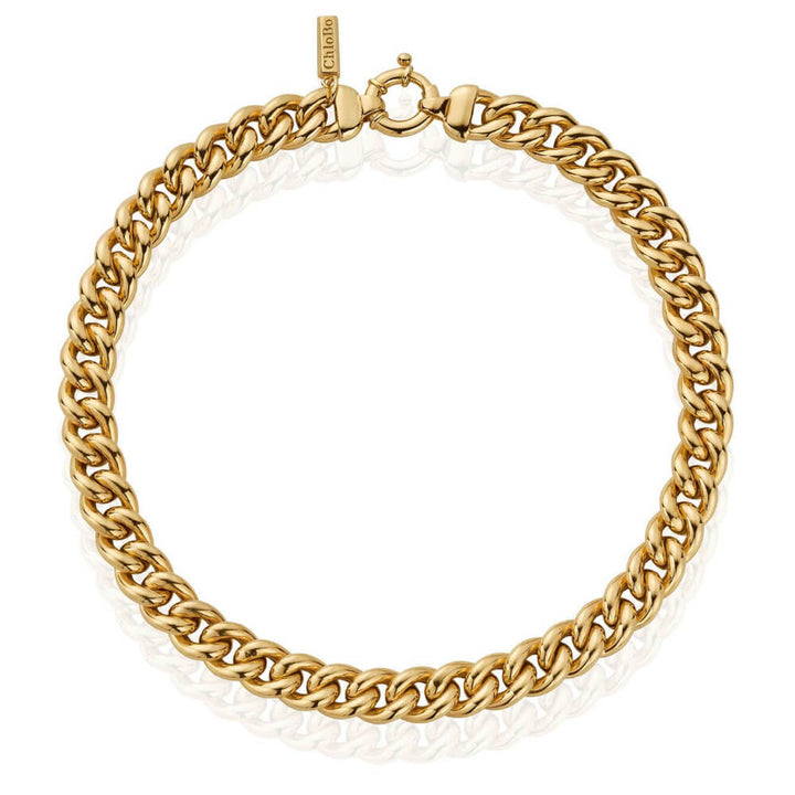 ChloBo 22CT Gold Plated Statement Curb Necklace - MococoChloBoCC - G - NE - 15 - S29509414589190Necklaces