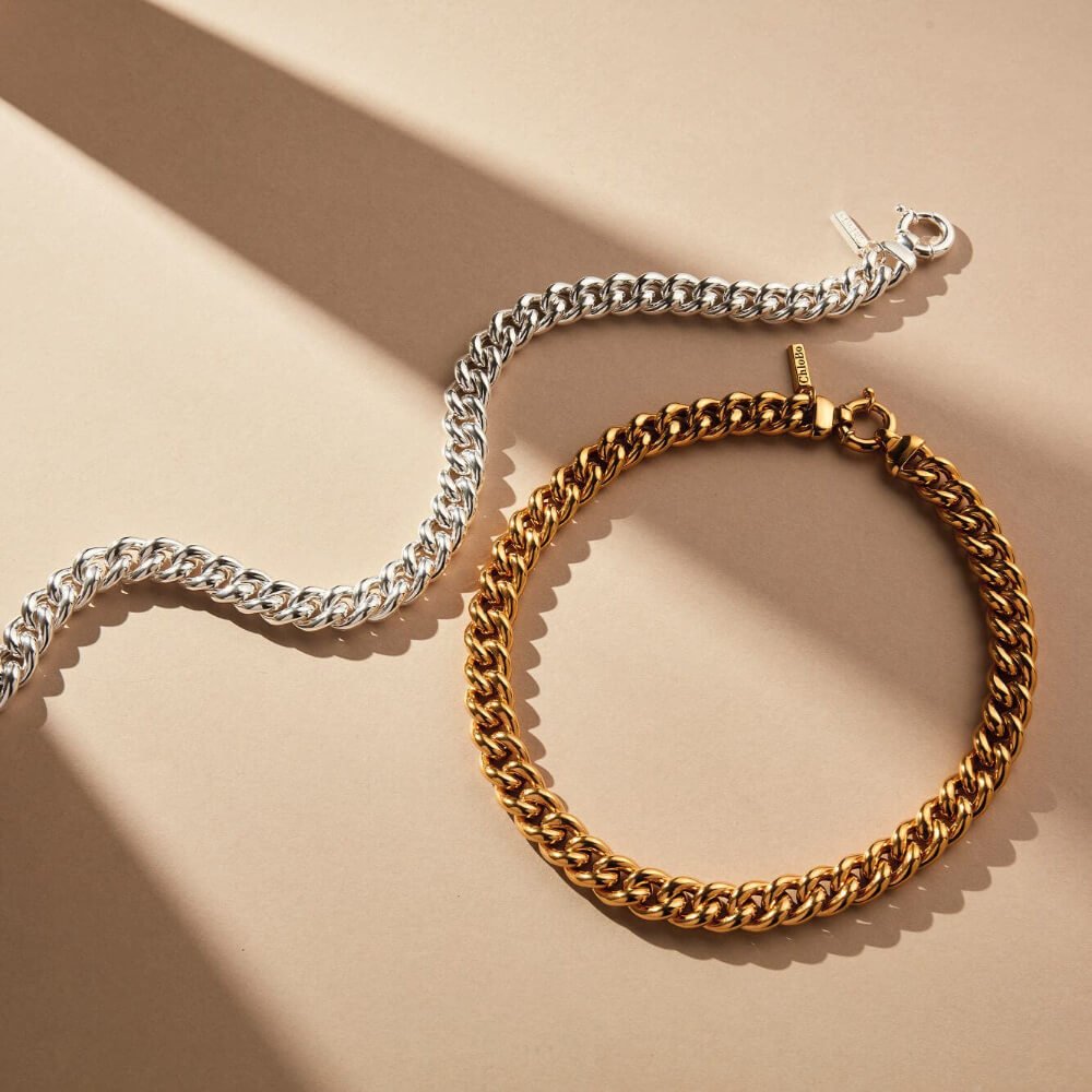 ChloBo 22CT Gold Plated Statement Curb Necklace - MococoChloBoCC - G - NE - 15 - S29509414589190Necklaces