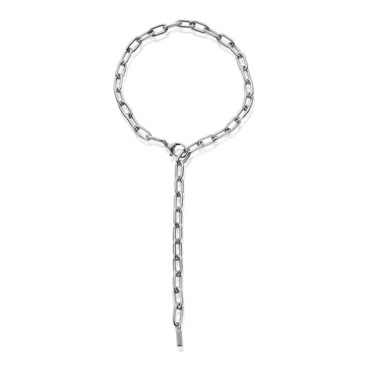 ChloBo 925 Sterling Silver Chunky Link Lariat Necklace - MococoChloBoCC - S - NE - 14 - S19509557471420Necklaces