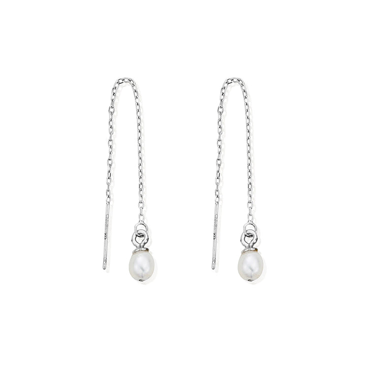 Chlobo 925 Sterling Silver Ethereal Pearl Drop Earrings image