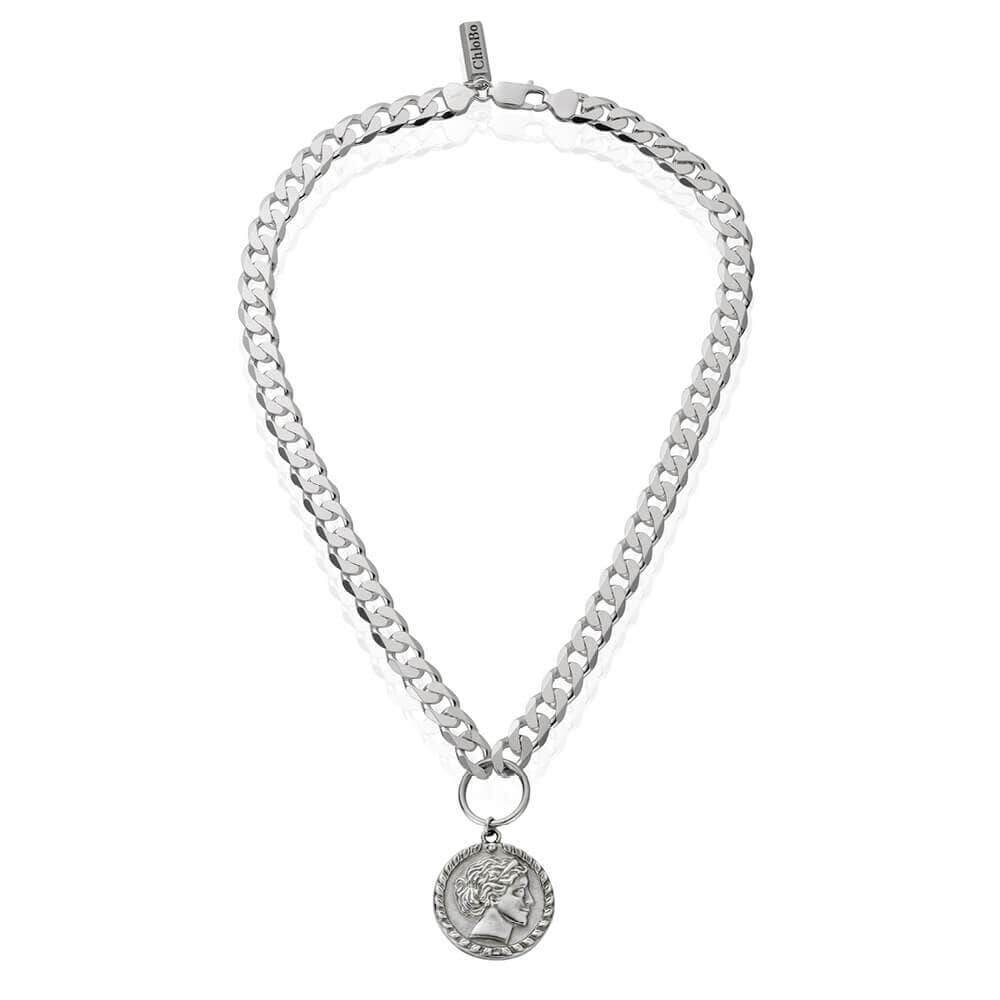 ChloBo 925 Sterling Silver Flat Curb Aphrodite Goddess Necklace - MococoChloBoCC - S - NE - 7 - S19507893917480Necklaces