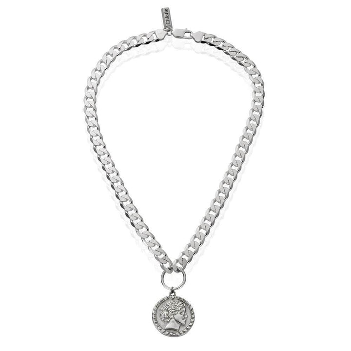 ChloBo 925 Sterling Silver Flat Curb Aphrodite Goddess Necklace - MococoChloBoCC - S - NE - 7 - S19507893917480Necklaces