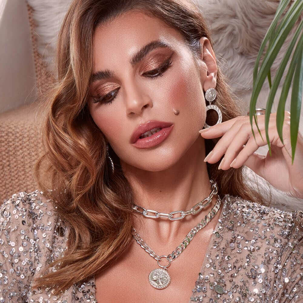 ChloBo 925 Sterling Silver Flat Curb Aphrodite Goddess Necklace - MococoChloBoCC - S - NE - 7 - S19507893917480Necklaces