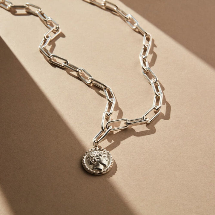 ChloBo 925 Sterling Silver Medium Link Aphrodite Goddess Necklace - MococoChloBoCC - S - NE - 16 - S19501837423426Necklaces