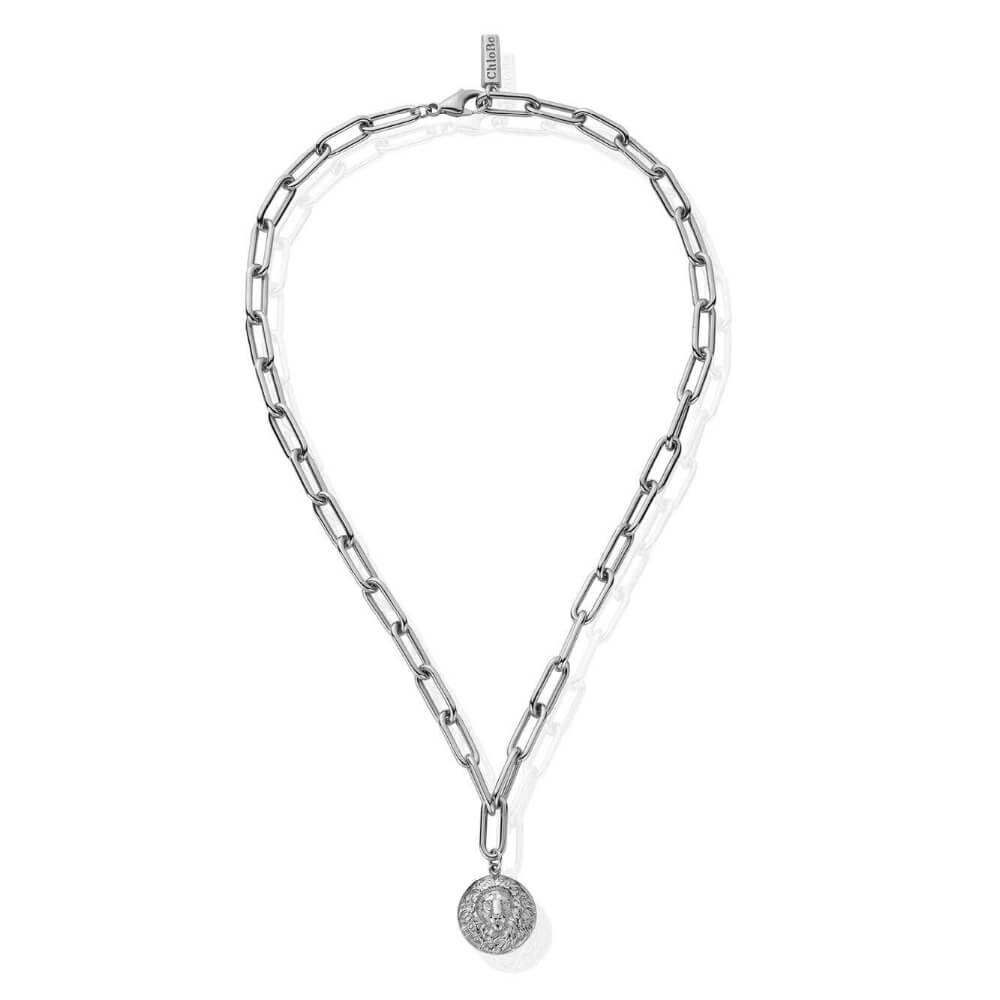ChloBo 925 Sterling Silver Medium Link Lion Necklace - MococoChloBoCC - S - NE - 17 - S19503694171410Necklaces