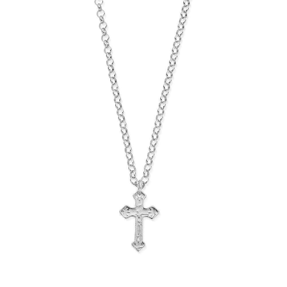 ChloBo 925 Sterling Silver Men's Belcher Chain Embossed Cross Necklace - MococoChloBoSCBEL3517M9503578953712Necklaces
