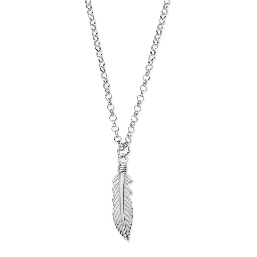 ChloBo 925 Sterling Silver Men's Belcher Chain Feather Necklace - MococoChloBoSCBEL3717M5060436645232Necklaces