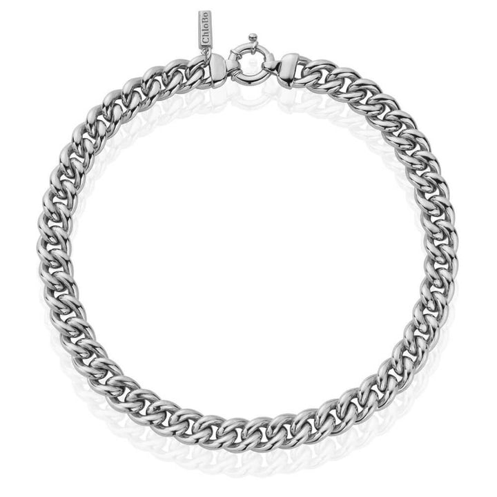 ChloBo 925 Sterling Silver Statement Curb Necklace - MococoChloBoCC - S - NE - 15 - S29508481223730Necklaces