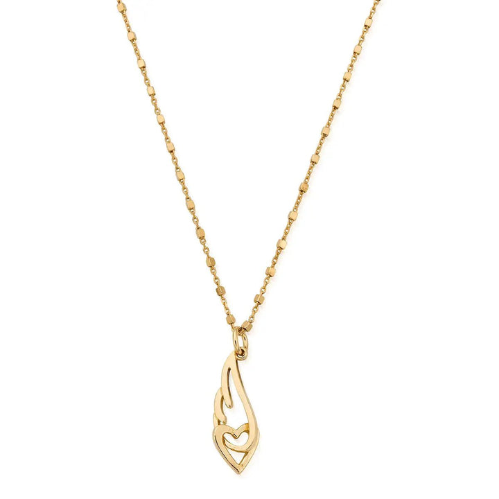 Chlobo Gold Interlocking Angel Wing and Heart Necklace - MococoChloBoGNDC32399506869888670Necklaces