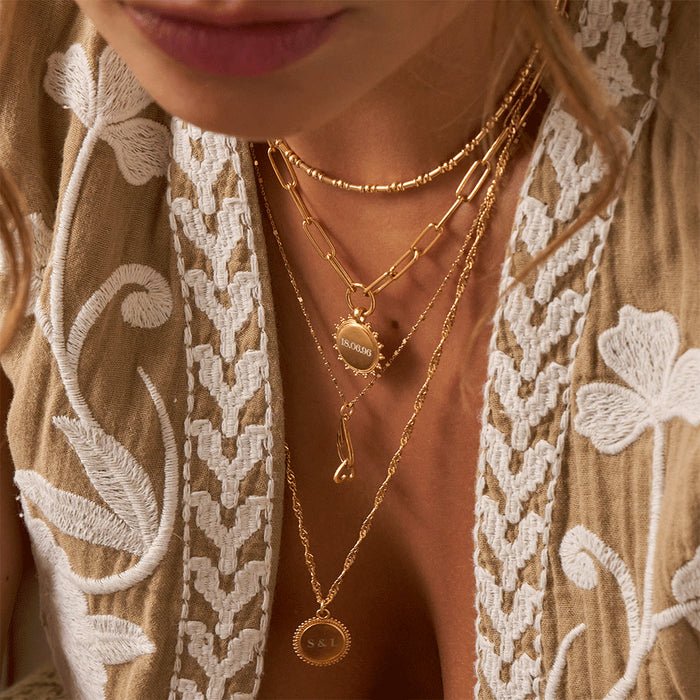 Chlobo Gold Interlocking Angel Wing and Heart Necklace - MococoChloBoGNDC32399506869888670Necklaces