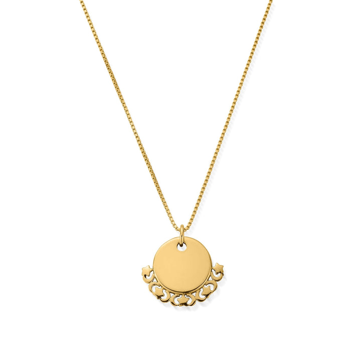 ChloBo Gold Personalised Delicate Box Chain Moon And Stars Necklace - MococoChloBoPGNDB3056/WEB754169355128Necklaces