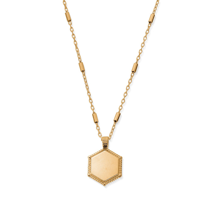 ChloBo Gold Personalised Hexagon Coin Necklace - MococoChloBoPGNCC3267/WEB9509578659692Necklaces