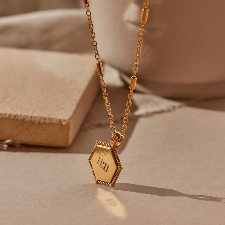 ChloBo Gold Personalised Hexagon Coin Necklace - MococoChloBoPGNCC3267/WEB9509578659692Necklaces