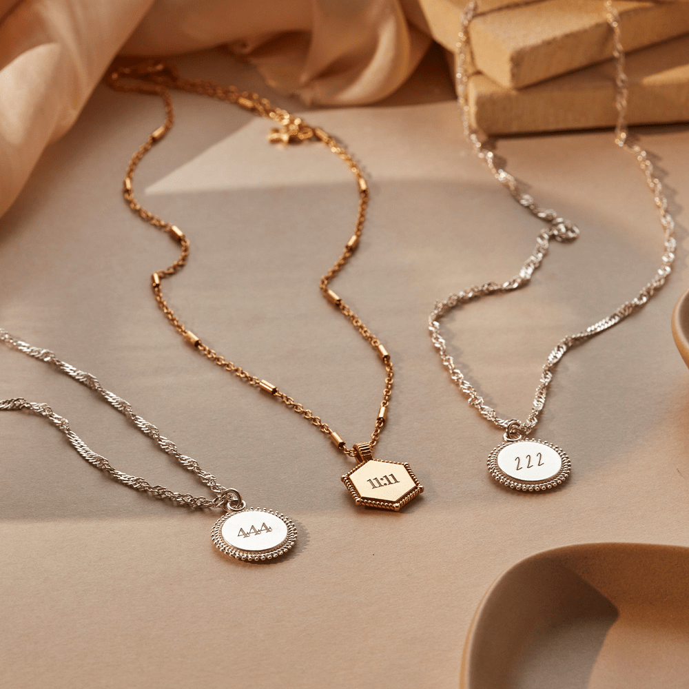 ChloBo Gold Personalised Hexagon Coin Necklace - MococoChloBoPGNCC3267/WEB9509578659692Necklaces