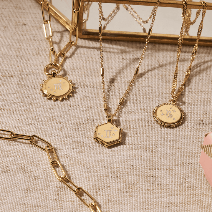 ChloBo Gold Zodiac Moon Coin Necklace - MococoChloBoPGNTR3261/ZOD9505584392233Necklaces