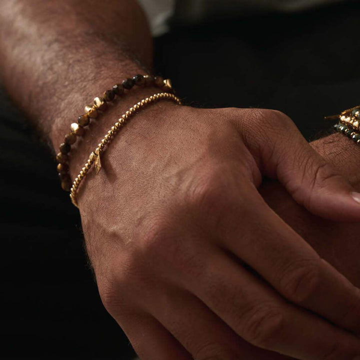 ChloBo Men's Gold Tiger's Eye Urban Set Of 2 - MococoChloBoGBSETTEM5060441654151Bracelets